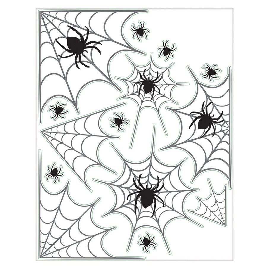 Spider Web Window Decoration