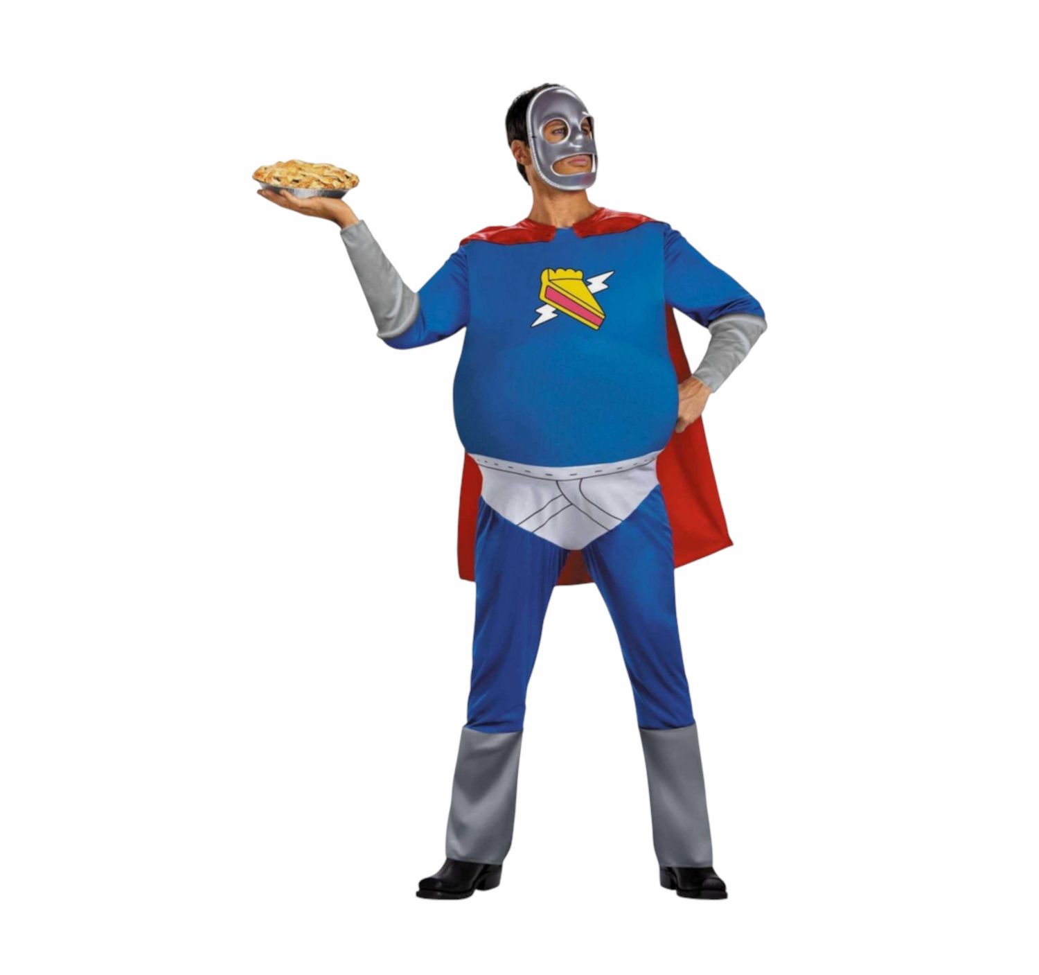 The Simpsons Pie Man Costume – Adult XL (42–46), Size: XL(42-46)