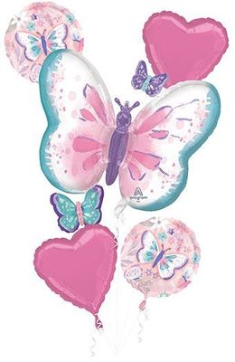 Flutters Butterflies Balloon Bouquet – 5pcs