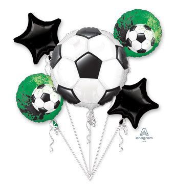 Soccer Goal Getter Balloon Bouquet – 5pcs