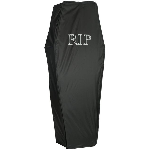 &quot;RIP&quot; Pop-Up Coffin Prop, Indoor/Outdoor Decoration for Halloween, Black, 5-ft
