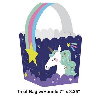 Unicorn Paper Favor Boxes with Handle – 8ct