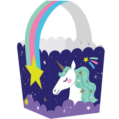 Unicorn Paper Favor Boxes with Handle – 8ct