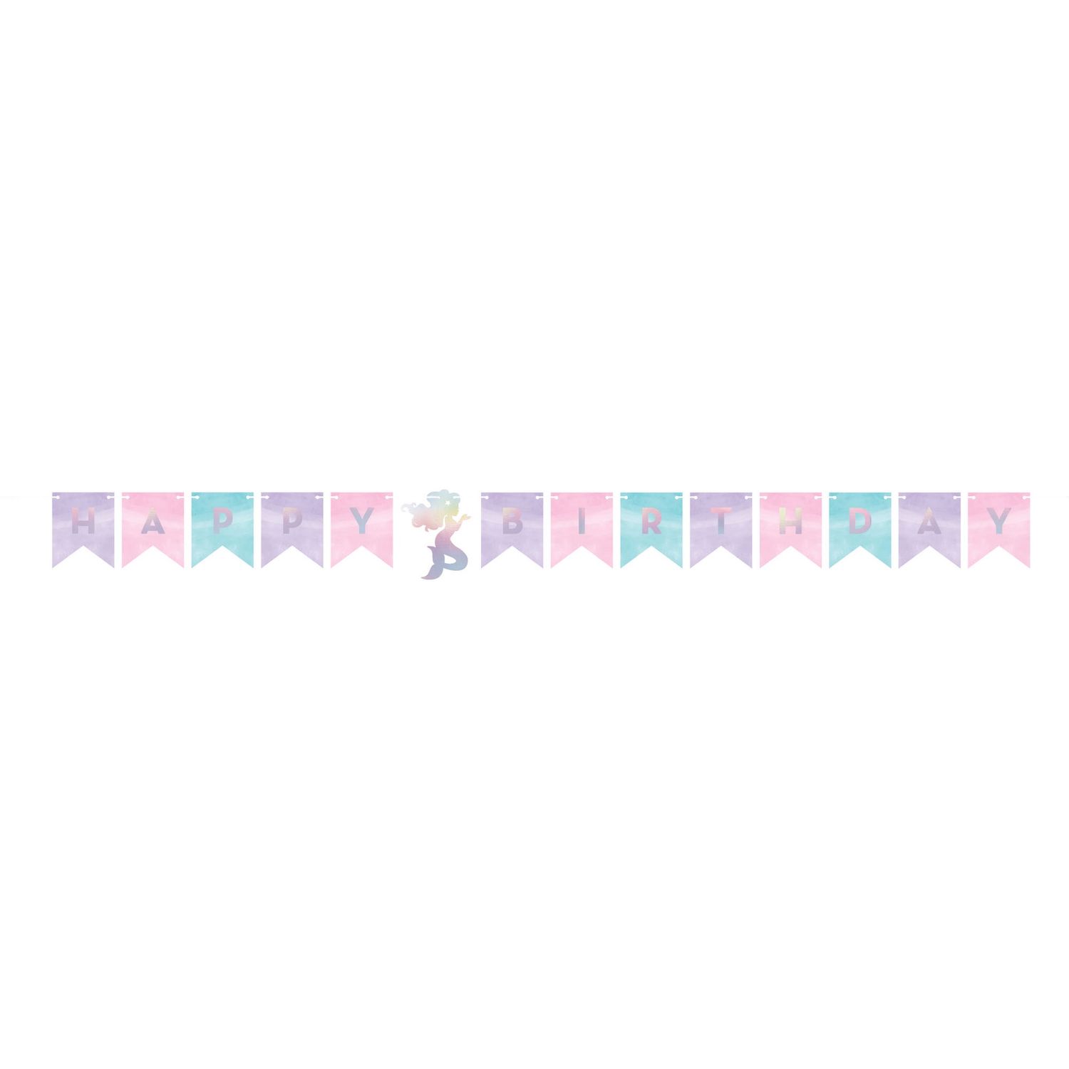 Mermaid Shimmer Happy Birthday Banner – 5.37 ft