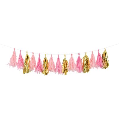 Tissue Garland with Tassels – 8 ft
