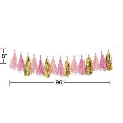 Tissue Garland with Tassels – 8 ft
