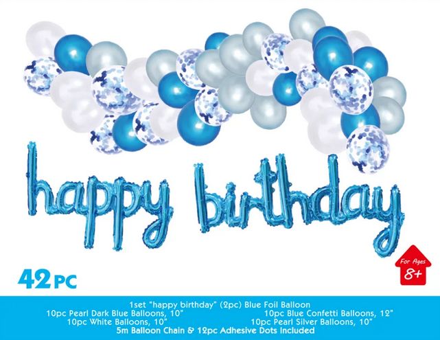 Balloon Garland Kit – 42pc, Color: Lt Blue