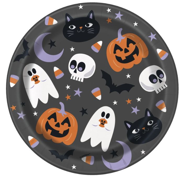 Halloween Night Round Dessert Plates 7&quot; – 8ct