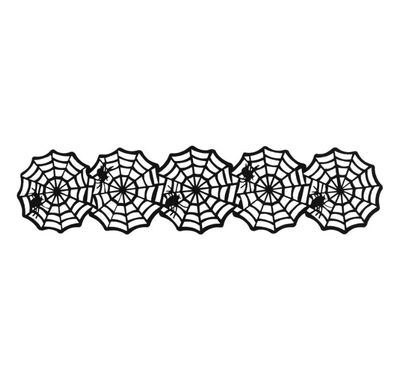 Die-Cut Felt Spider Web Table Runner