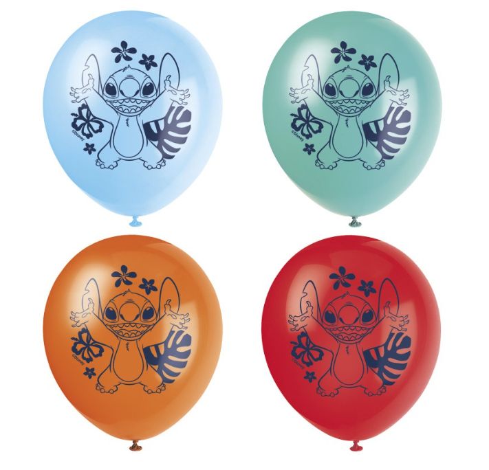 Disney Stitch 12&quot; Latex Balloons – 8ct (Uninflated)