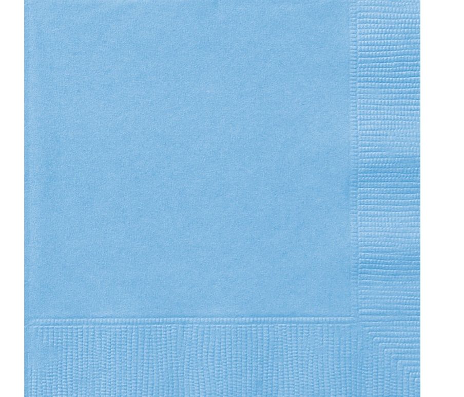 Powder Blue Solid Beverage Napkins – 100ct