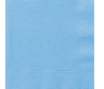 Powder Blue Solid Beverage Napkins – 100ct
