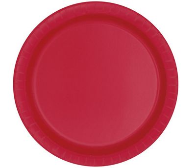 Red Solid Round 9&quot; Dinner Plates – 50ct