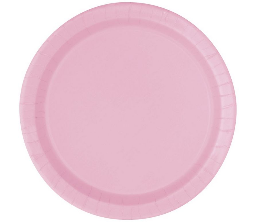Lovely Pink Solid Round 9&quot; Dinner Plates – 50ct