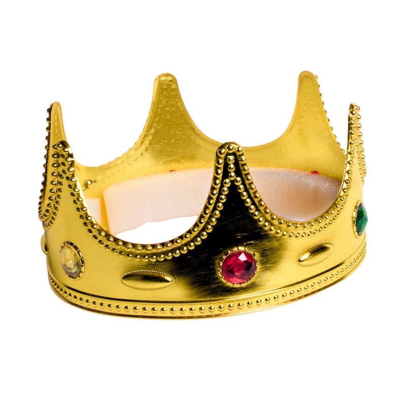 Regal Queen Crown – Gold with Jewels