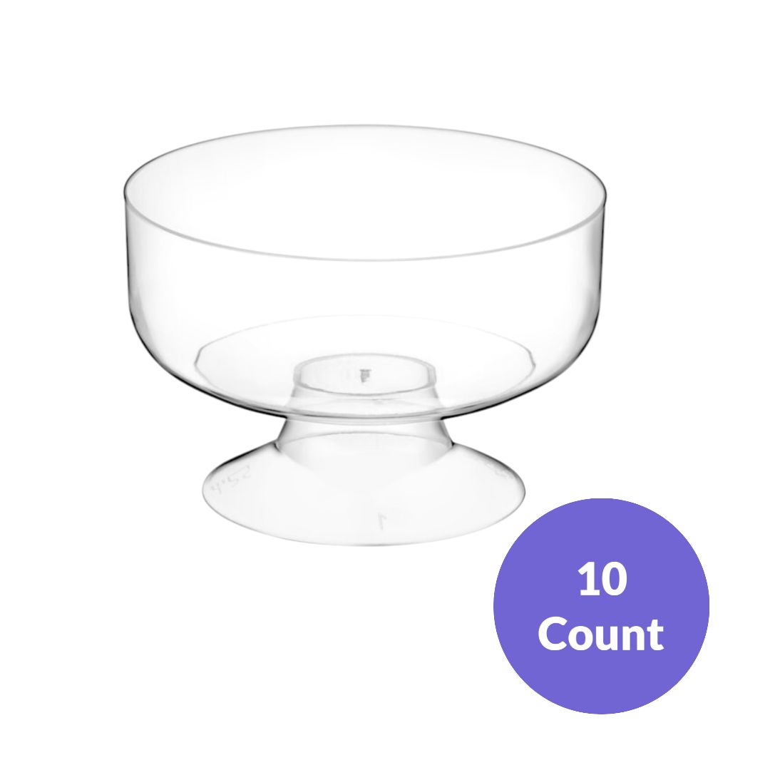 6 oz. Clear Plastic 1-Piece Dessert Cup 10CT