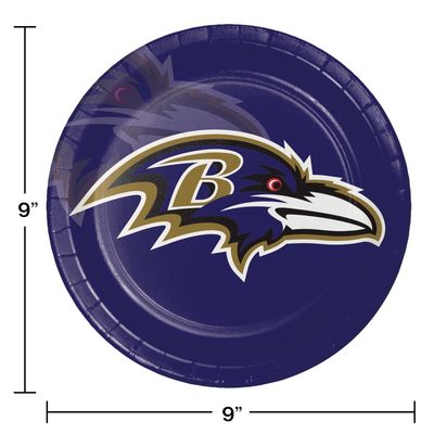 Baltimore Ravens 8.75" Paper Plates – 8ct