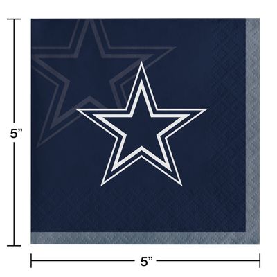 Dallas Cowboys Beverage Napkins – 16ct, 2-Ply