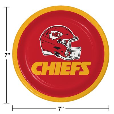 Kansas City Chiefs 6 7/8" Paper Plates – 8ct