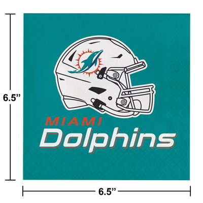 Miami Dolphins Lunch Napkins 2-Ply – 16ct