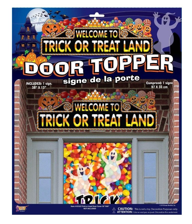 “Trick and Treat” Door Topper – 38" x 13" “Trick and Treat” Door Topper – 38" x 13"