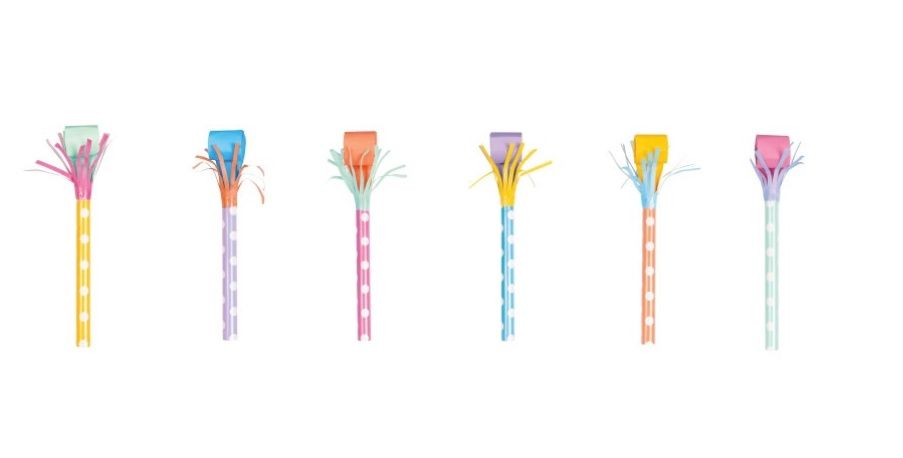 Long Stem Bright Fringe Blowouts  6ct