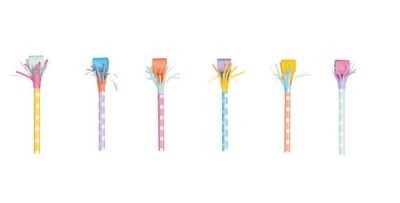 Long Stem Bright Fringe Blowouts  6ct