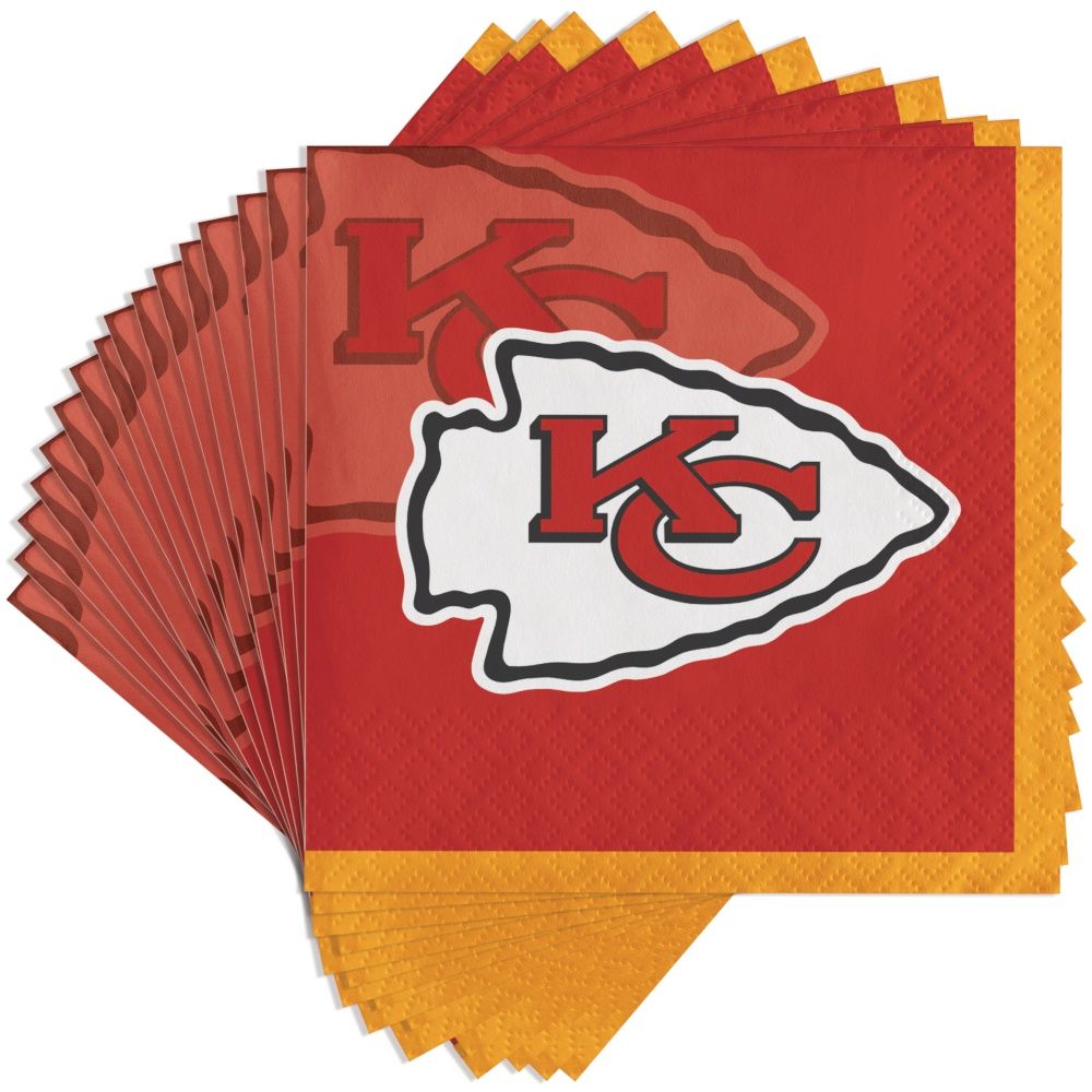 Kansas City Chiefs Beverage Napkins 2-Ply – 16ct