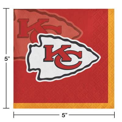 Kansas City Chiefs Beverage Napkins 2-Ply – 16ct
