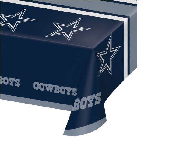 Dallas Cowboys Plastic Table Cover – 54&quot; x 102&quot;