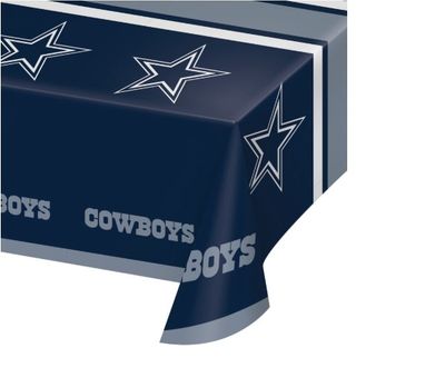 Dallas Cowboys Plastic Table Cover – 54&quot; x 102&quot;