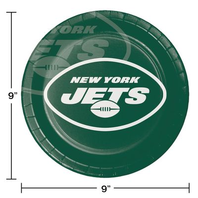 New York Jets 9" Dinner Plates – 8ct