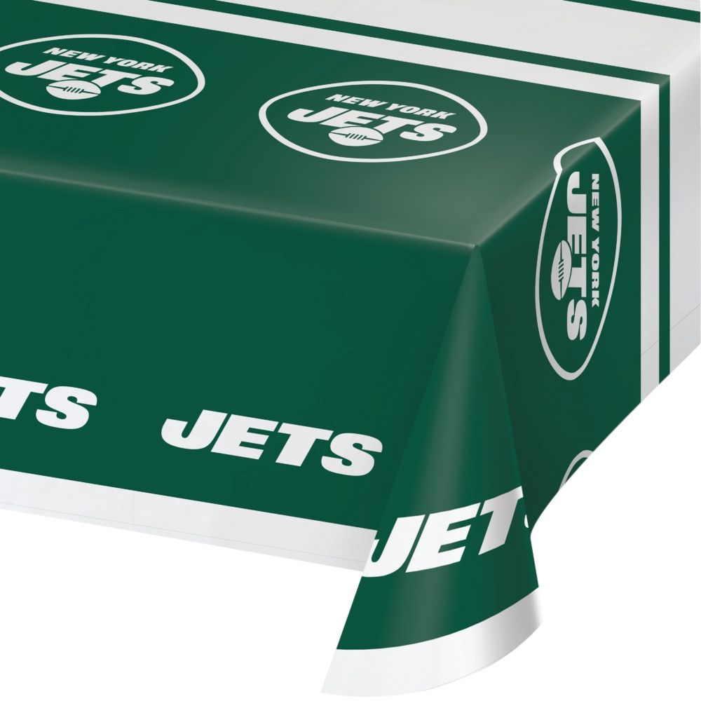 New York Jets Plastic Table Cover – 54&quot; x 102&quot;