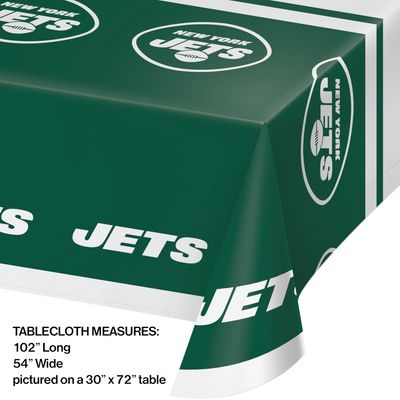 New York Jets Plastic Table Cover – 54" x 102"