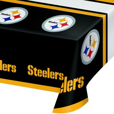 Pittsburgh Steelers Plastic Table Cover – 52&quot; x 102&quot;