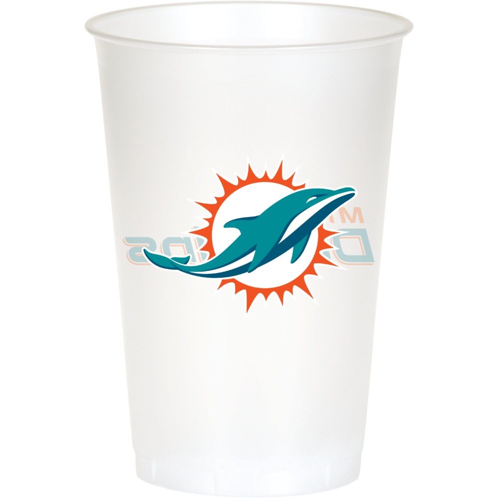 Miami Dolphins 20oz Plastic Cups – 8ct