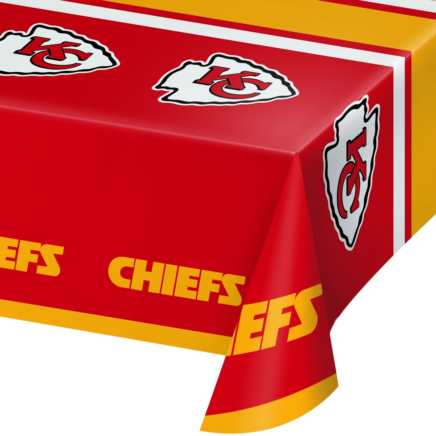 Kansas City Chiefs Plastic Table Cover – 54&quot; x 102&quot;