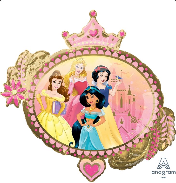 Large Shape Disney Princess Mirror Cluster Foil Balloon – 34&quot;