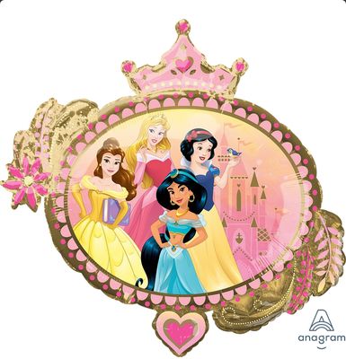 Large Shape Disney Princess Mirror Cluster Foil Balloon – 34&quot;