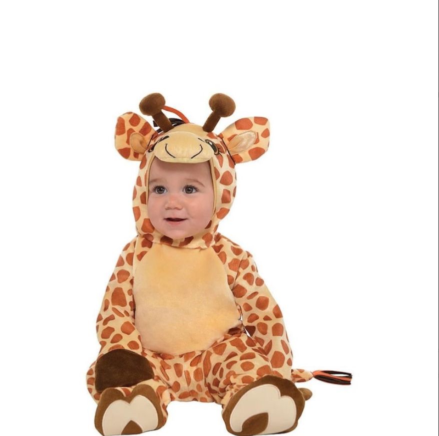 Infant Junior Giraffe Jumpsuit Costume, Size: 6-12M