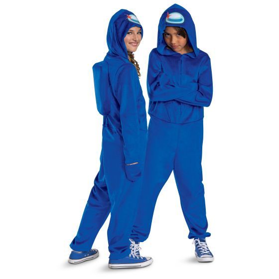 Blue Impostor Hooded Jumpsuit Classic Costume, Size: S(4-6)