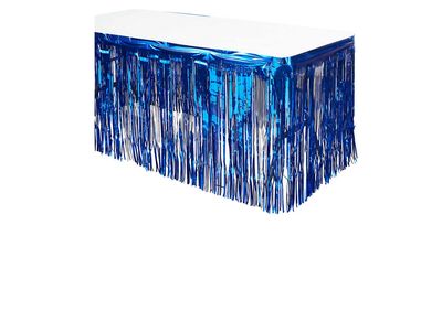 Foil Tinsel Table Skirt – 20ft x 15"H Foil Tinsel Table Skirt – 20ft x 15"H