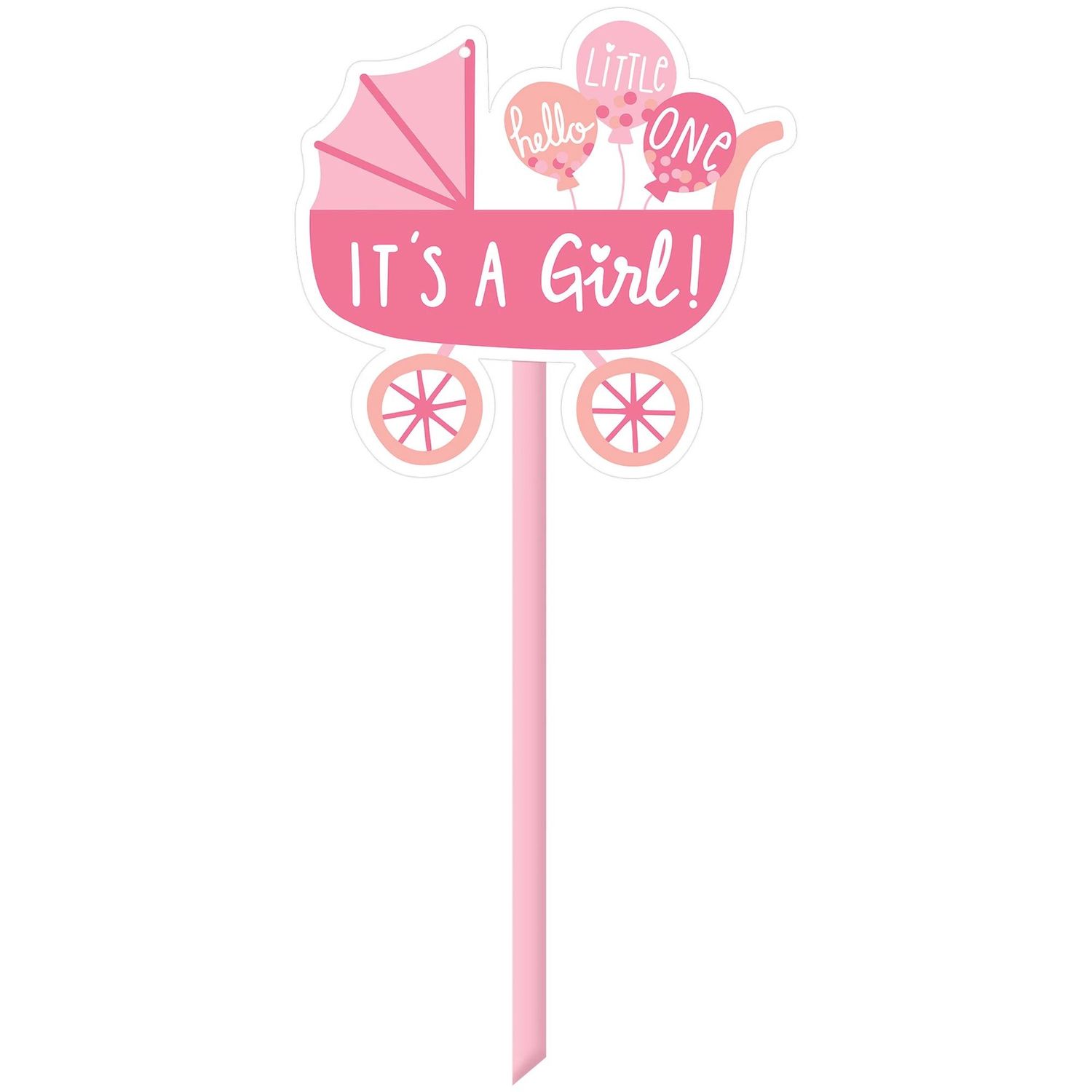 Girl Carriage Plastic Yard Sign – 15&quot; x 25&quot;
