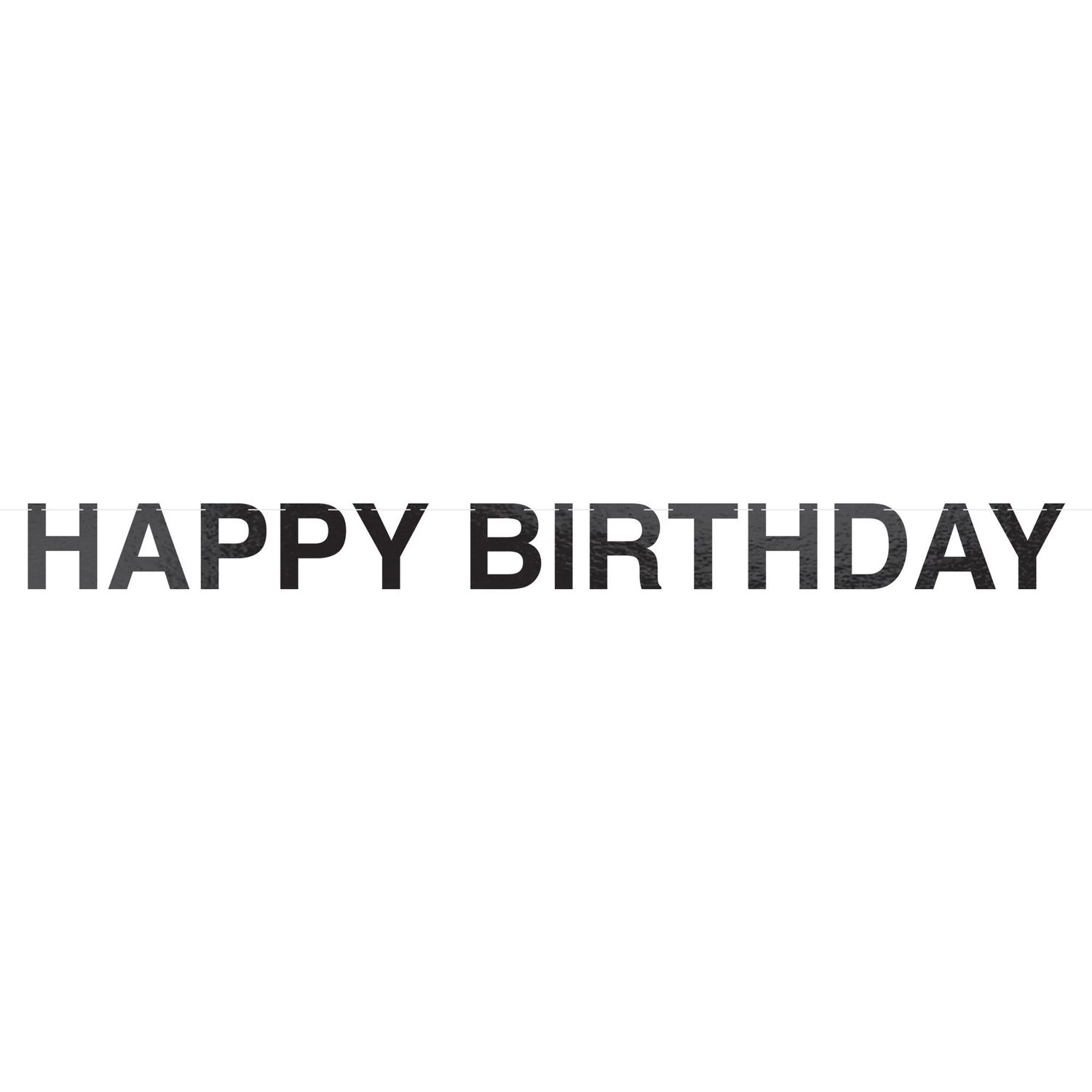 Black “Happy Birthday” Letter Banner – 6&quot;H x 7.75&#39;L