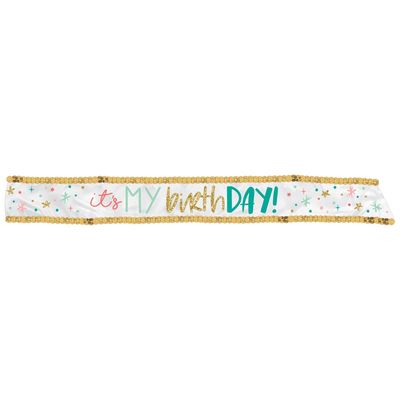 “Happy Cake Day” Fabric Sash – 30&quot;
