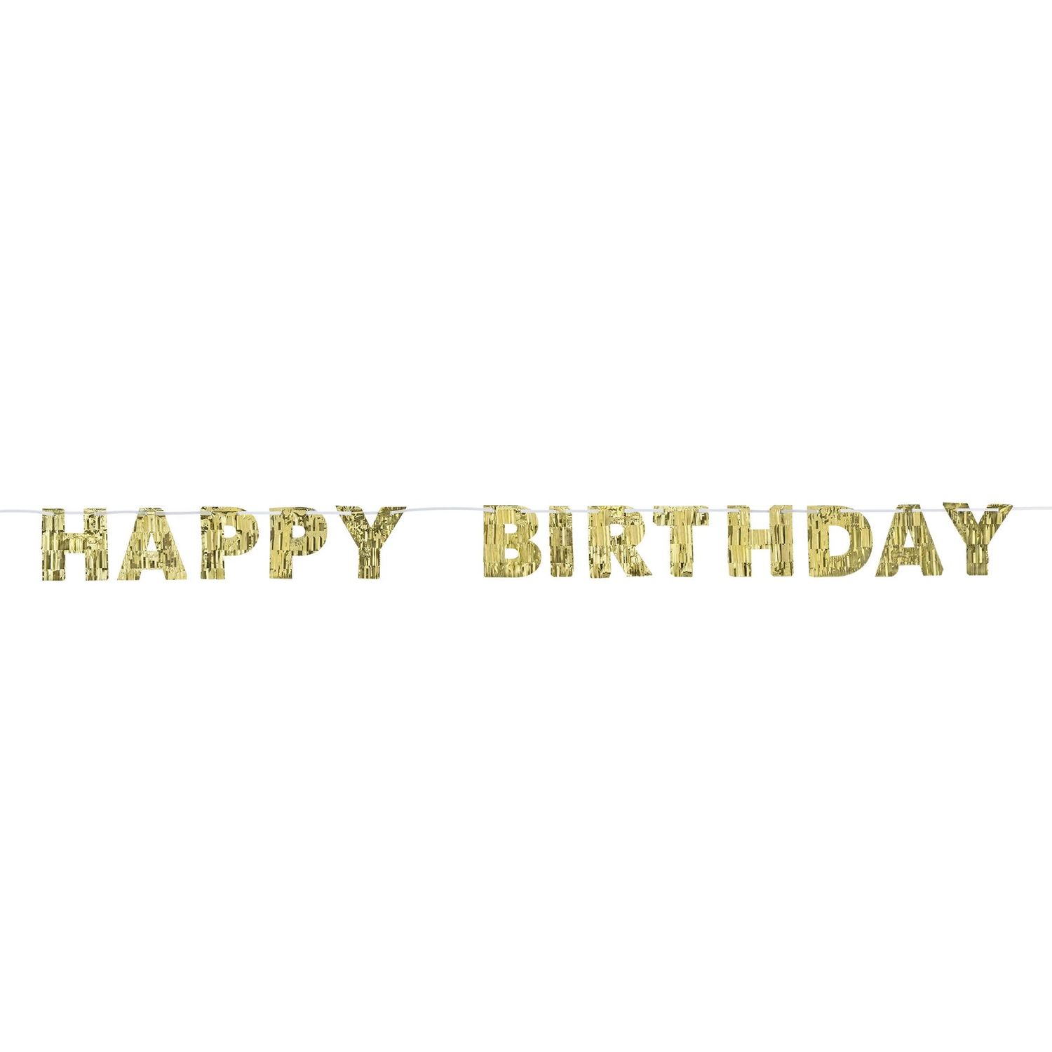 Golden Age Birthday Fringed Letter Banner – 7.8&#39; x 6.5&quot;