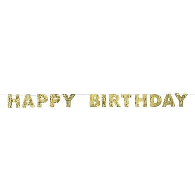Golden Age Birthday Fringed Letter Banner – 7.8&#39; x 6.5&quot;