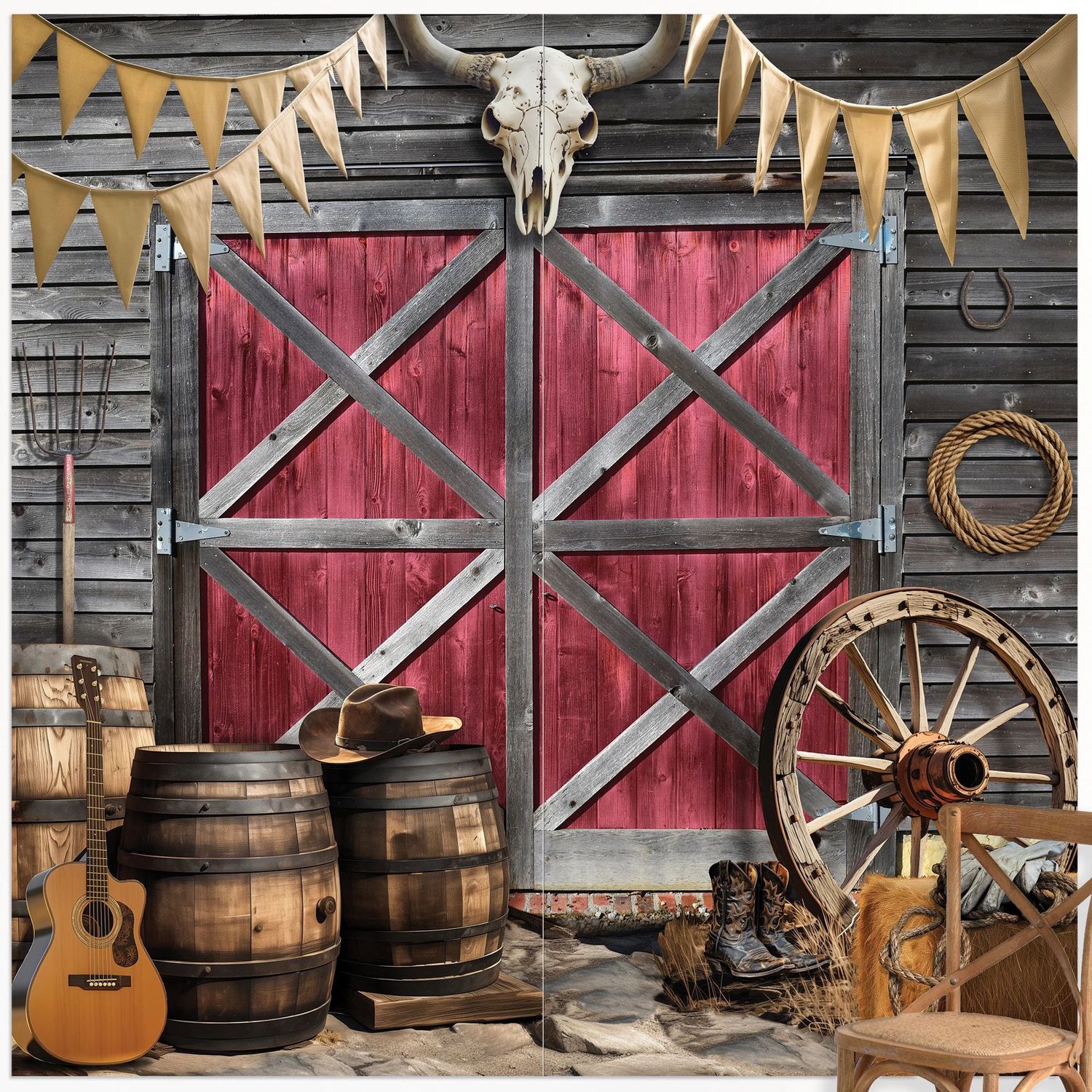 Western Selfie Scene Setter – 2 Pieces (Each 65&quot; H x 32.5&quot; W)