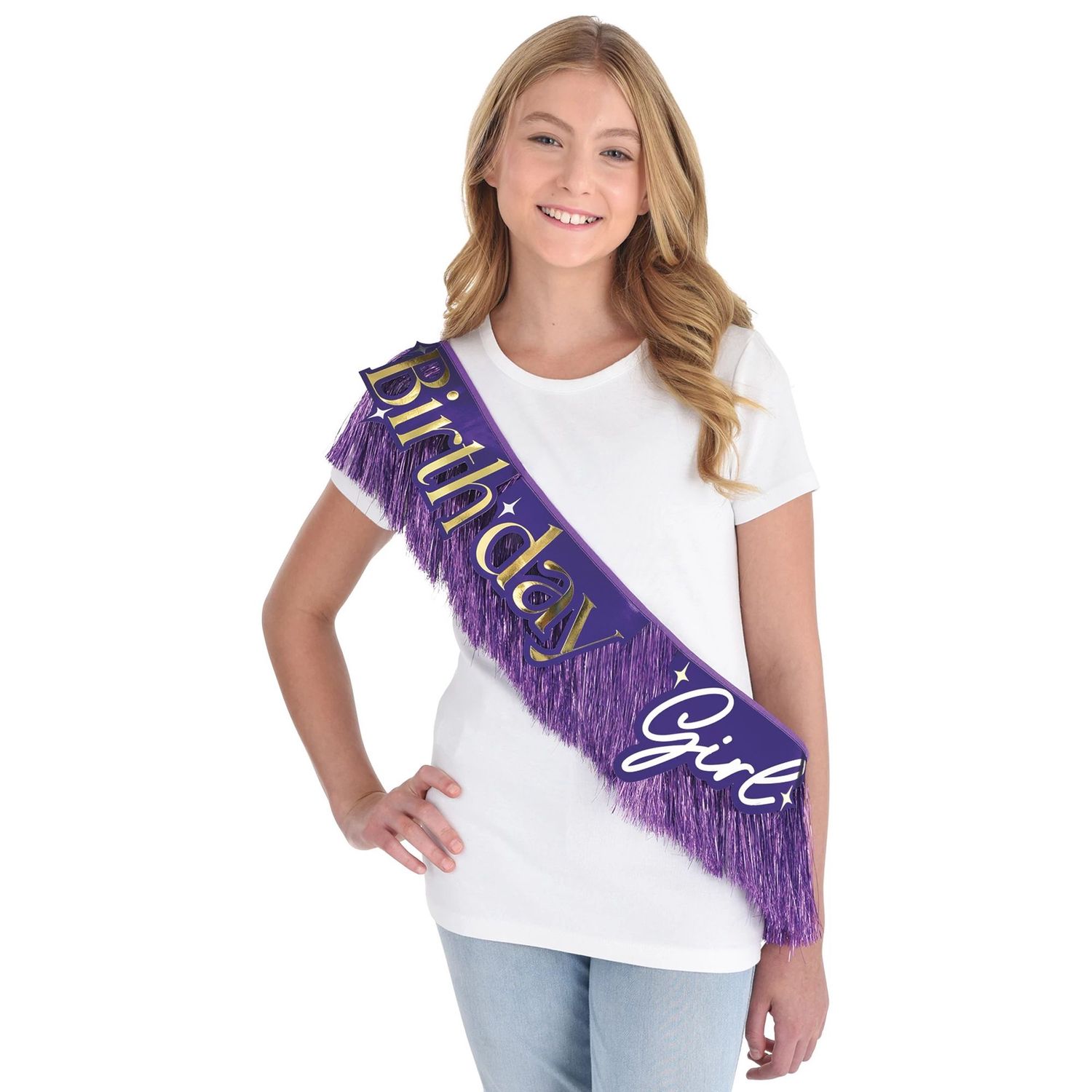 Teen Girl Fringe Birthday Sash – 34" Teen Girl Fringe Birthday Sash – 34"