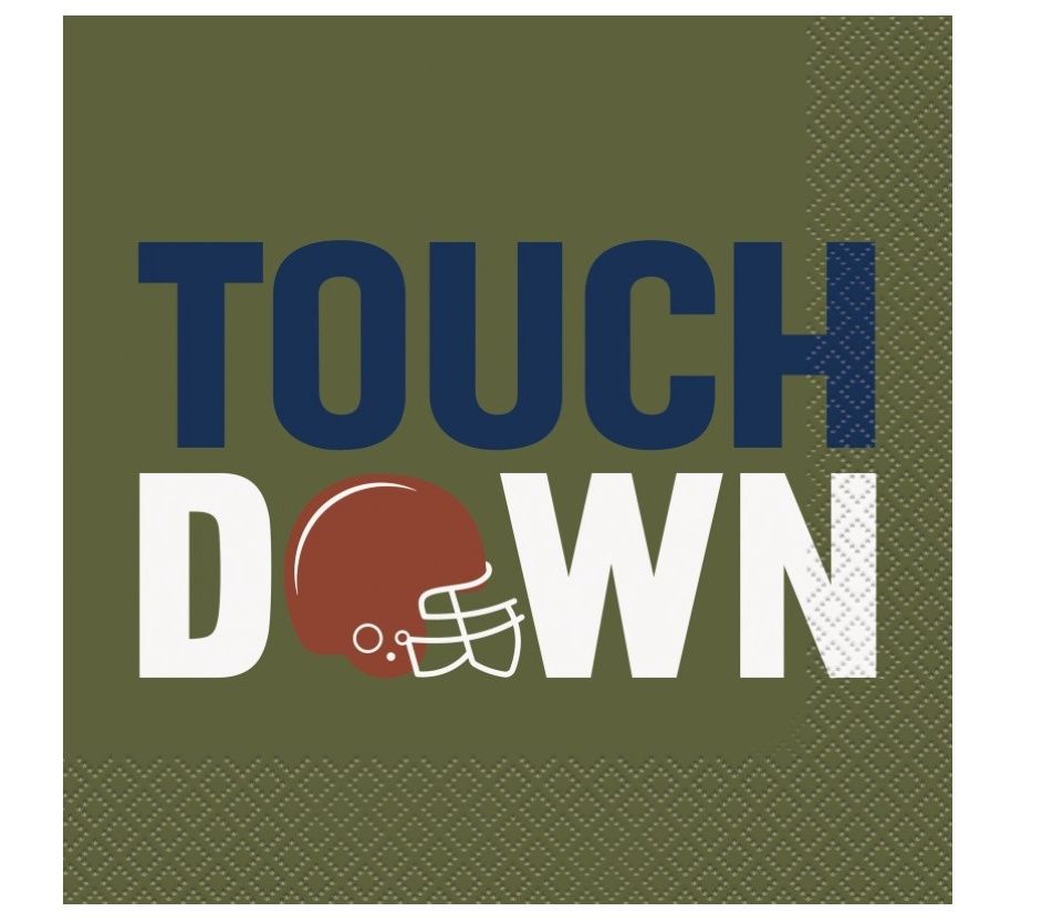 Tailgate Football “Touchdown” Luncheon Napkins – 16ct